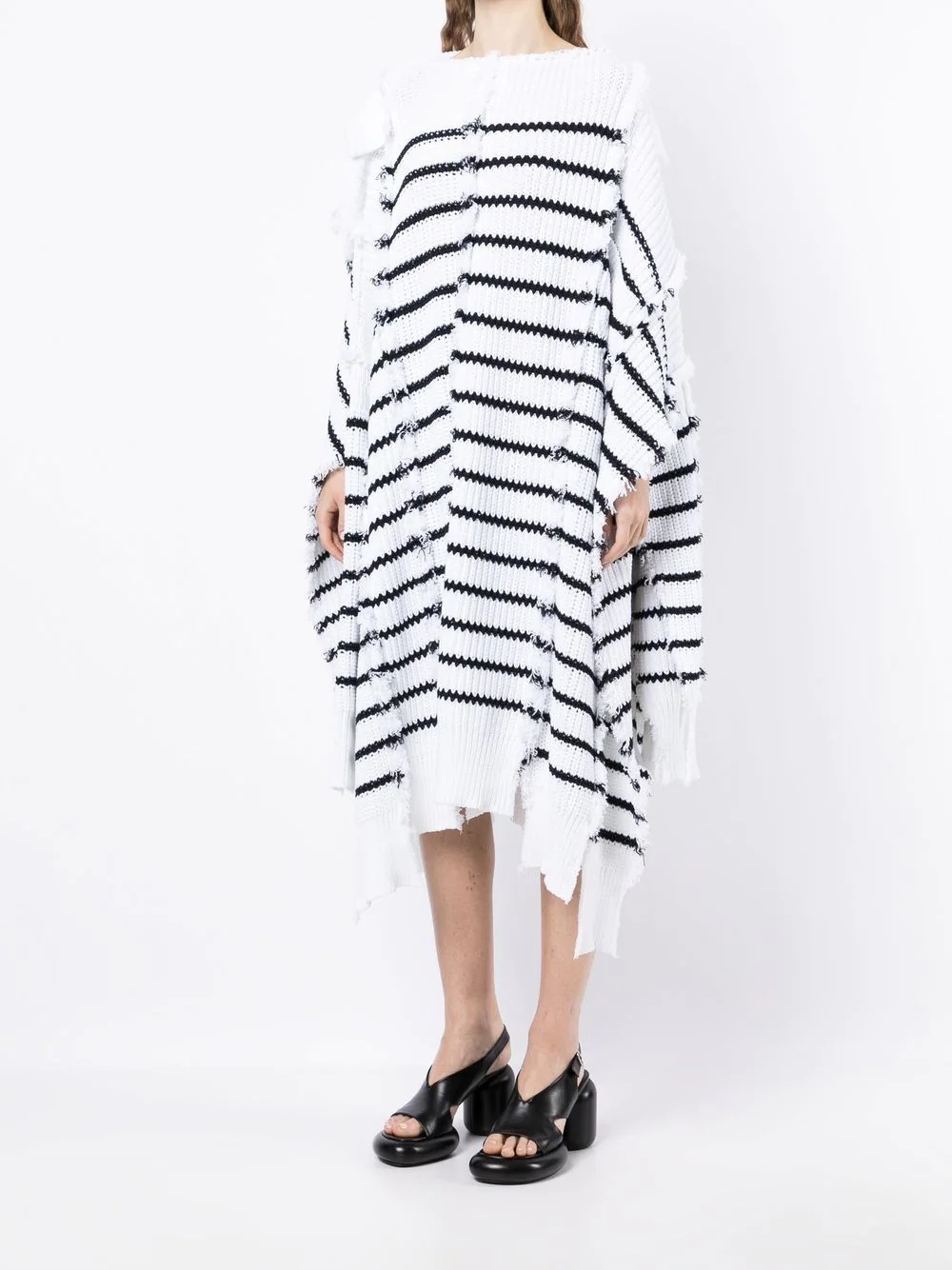 striped knitted cape - 3