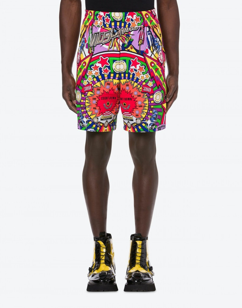 Moschino PINBALL PRINT FLEECE BERMUDA SHORTS outlook