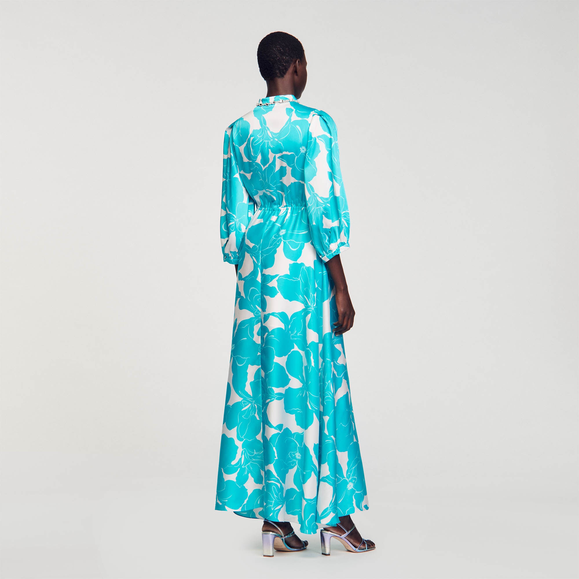 FLOATY FLORAL PRINT MAXI DRESS - 6