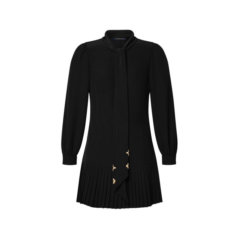 Pleat Hem Lavalière Dress 1