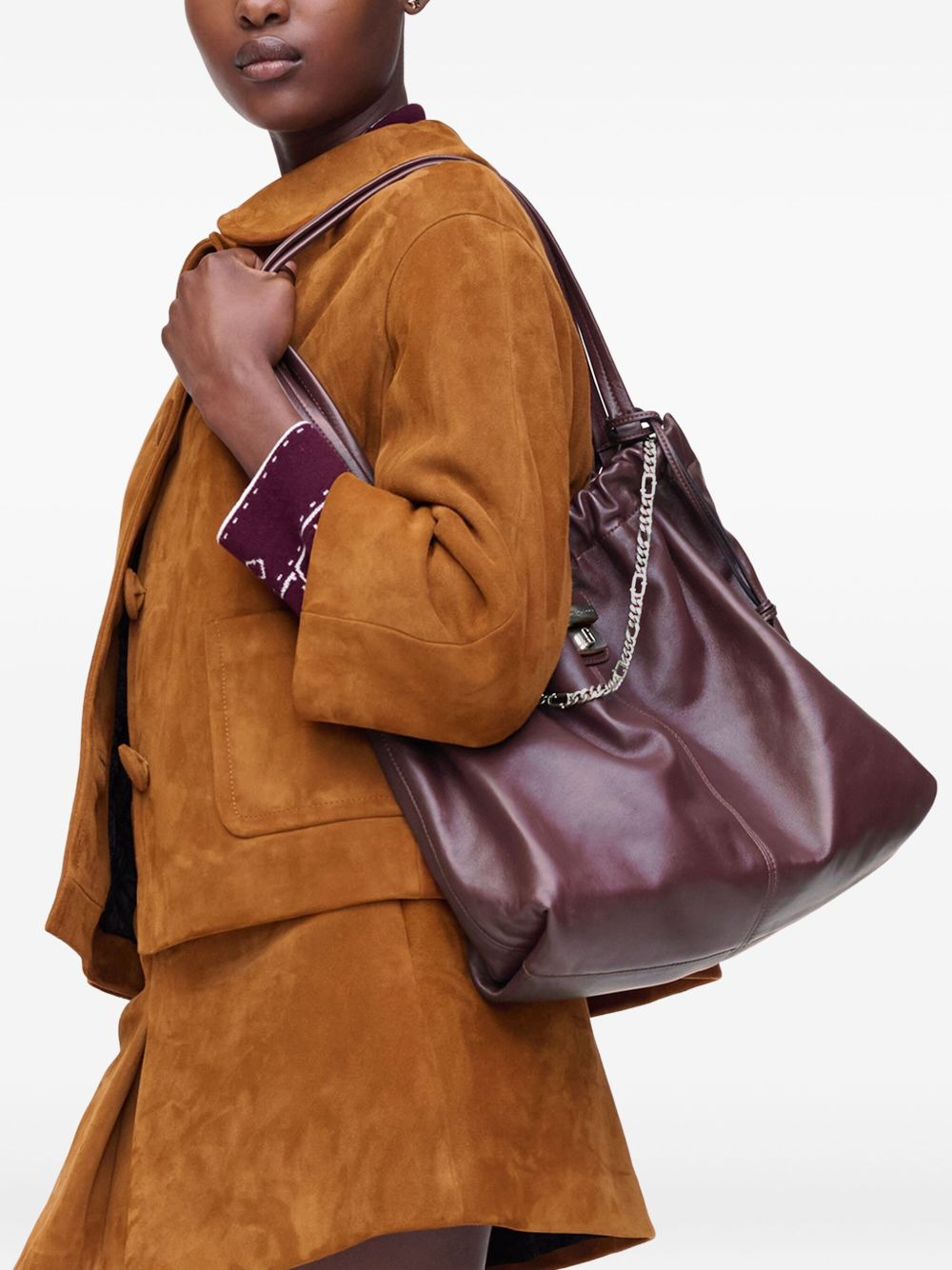 The Cristina chain-embellished drawstring tote bag - 2