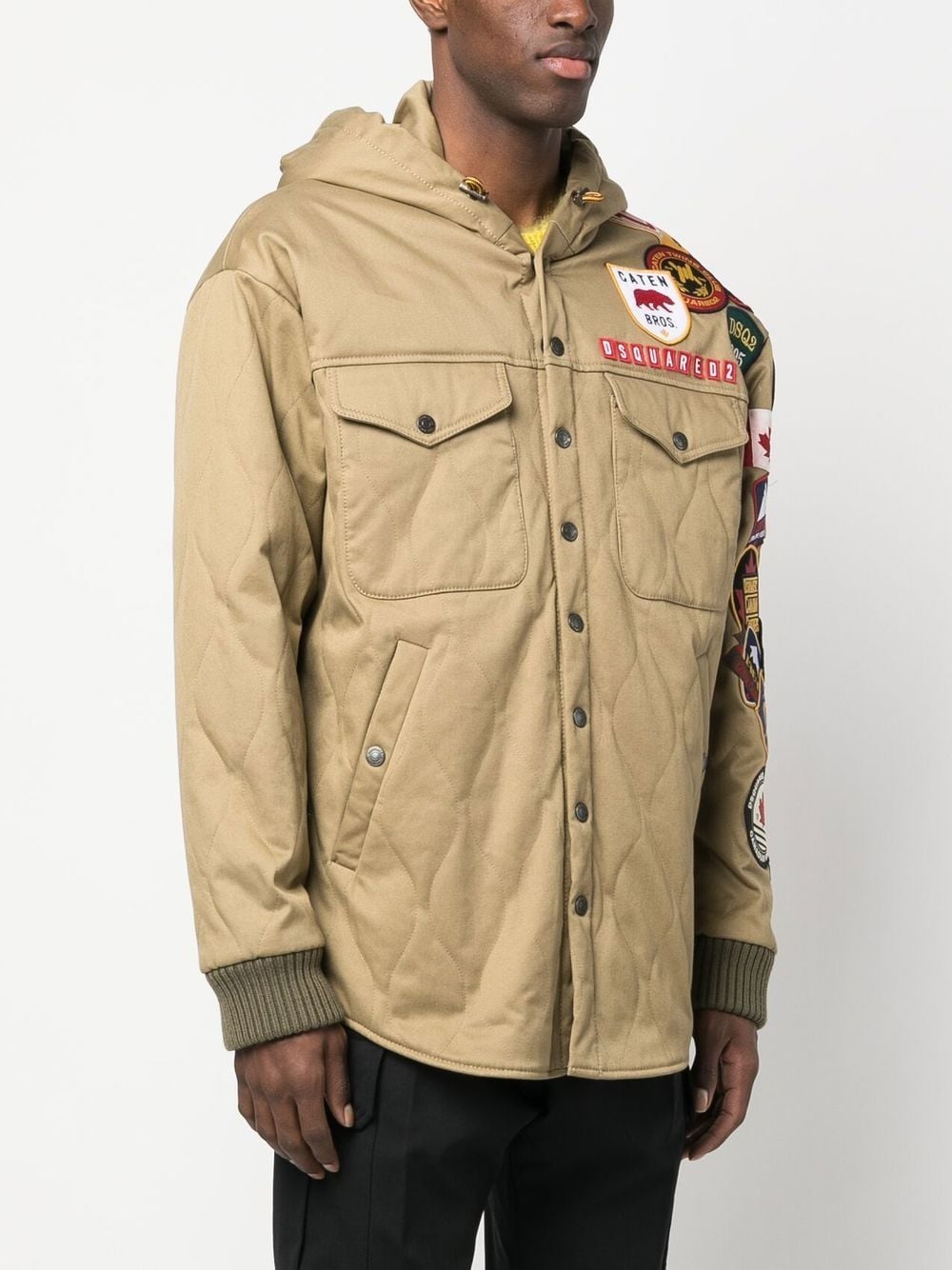 patch-detail hooded jacket - 3