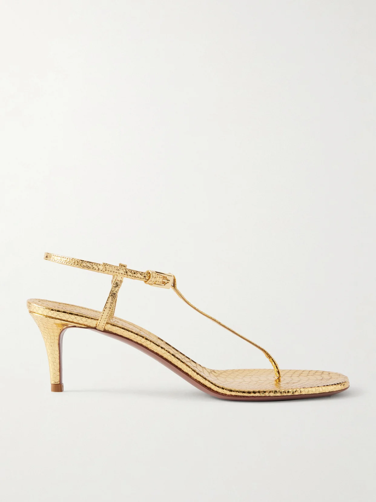 Ipanema Snake-effect Metallic Leather Sandals - 1