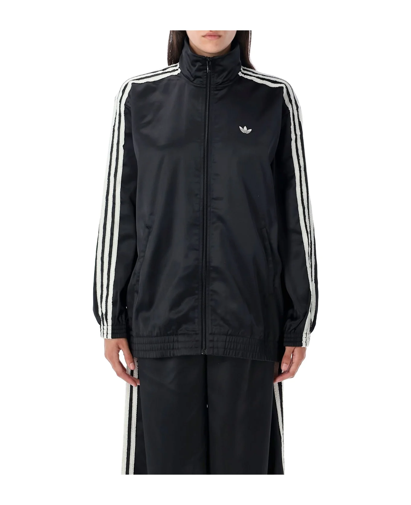 Satin Ruffle 3-stripes Firebird Track Jacket - 1