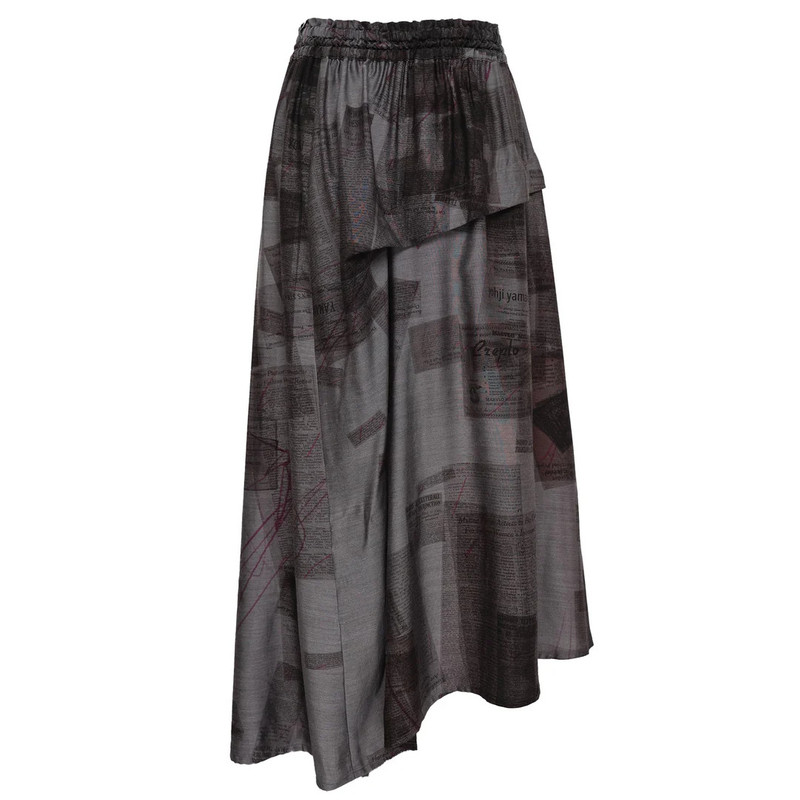 Y's Right Side Tuck Asymmetric Skirt outlook