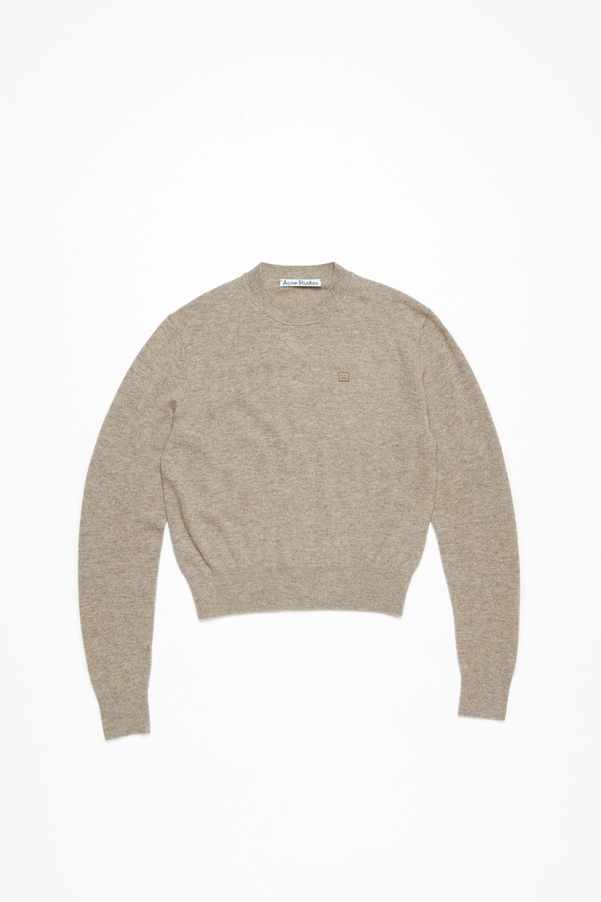 Crewneck jumper - Yak wool - Greige melange - 1