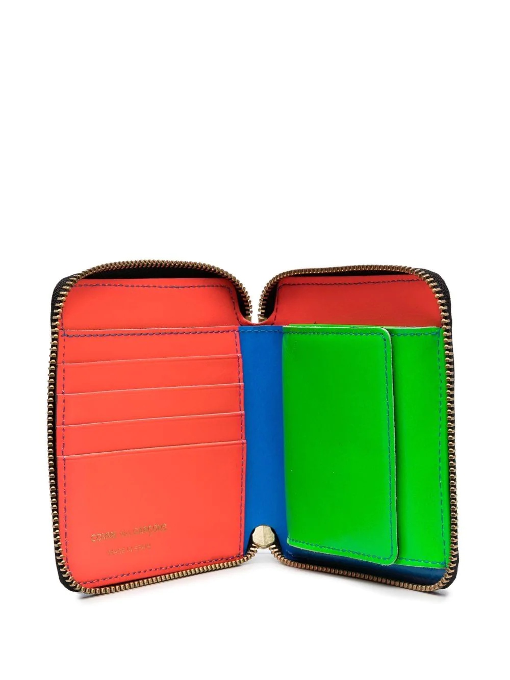 leather colour-block wallet - 3