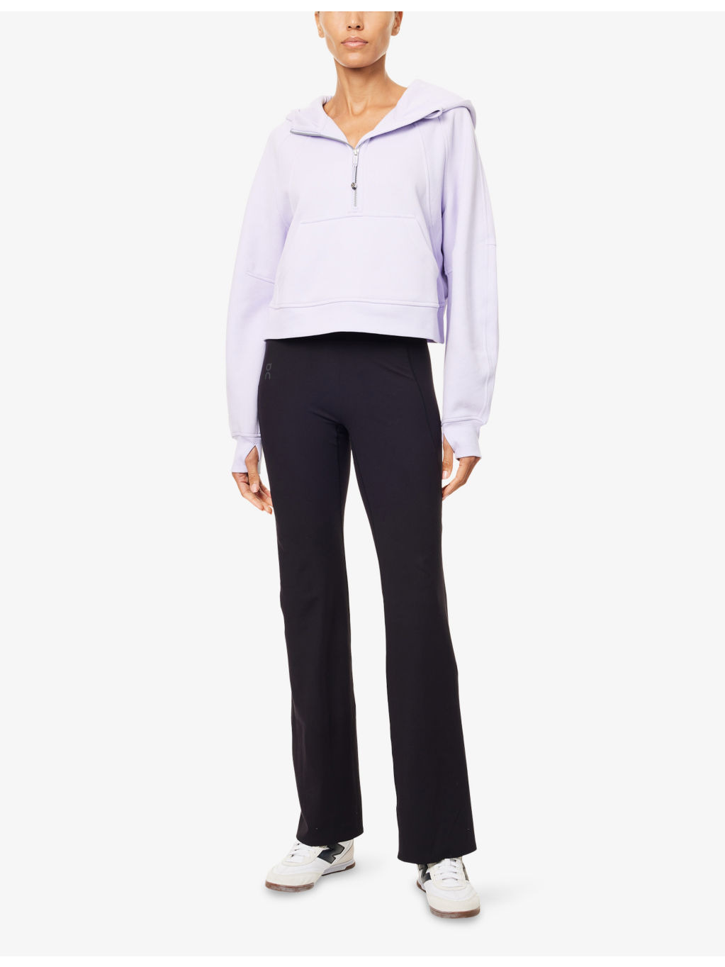 Half-Zip Embroidered-Logo Cotton-Blend Hoody - 2