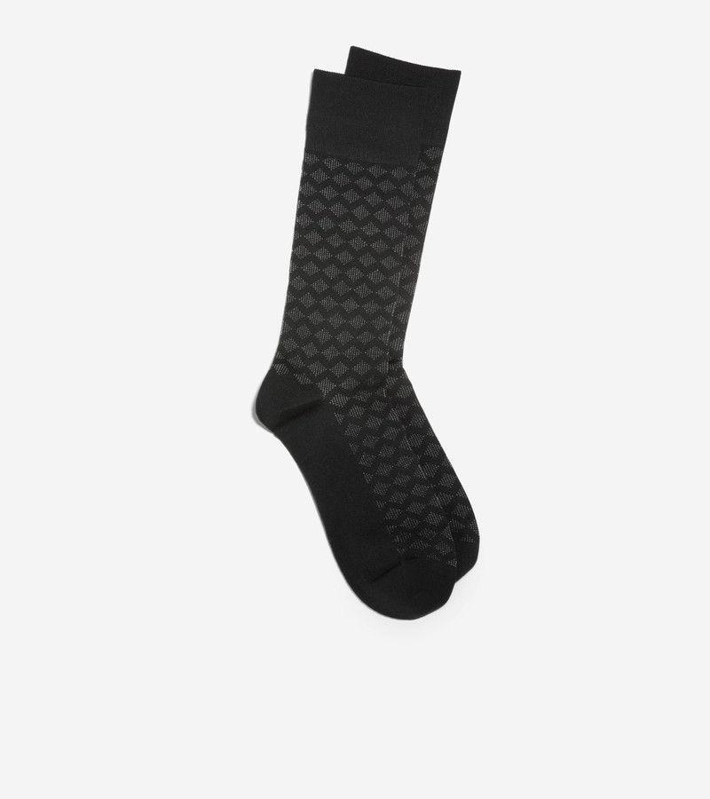 COLE HAAN Men's Diamond Microfiber Dress Crew Socks outlook