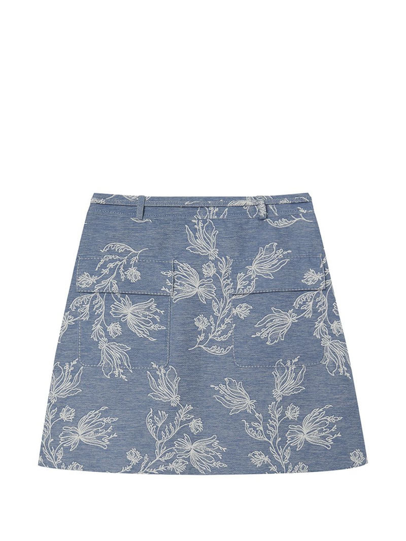 floral A-line mini skirt 3