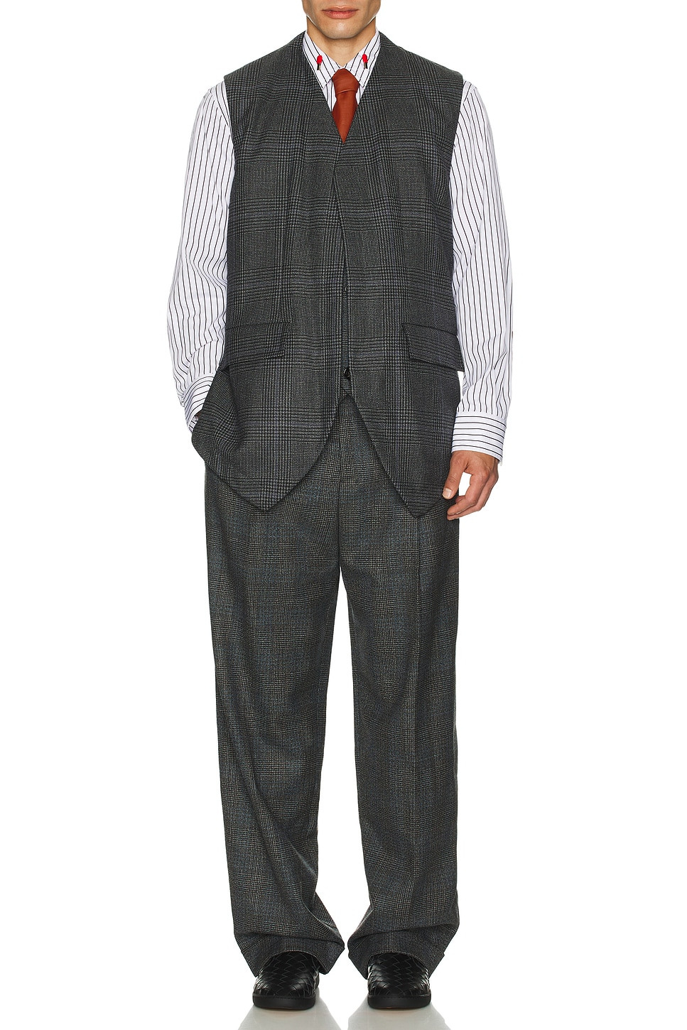 Wool Prince Of Wales Gilet - 5