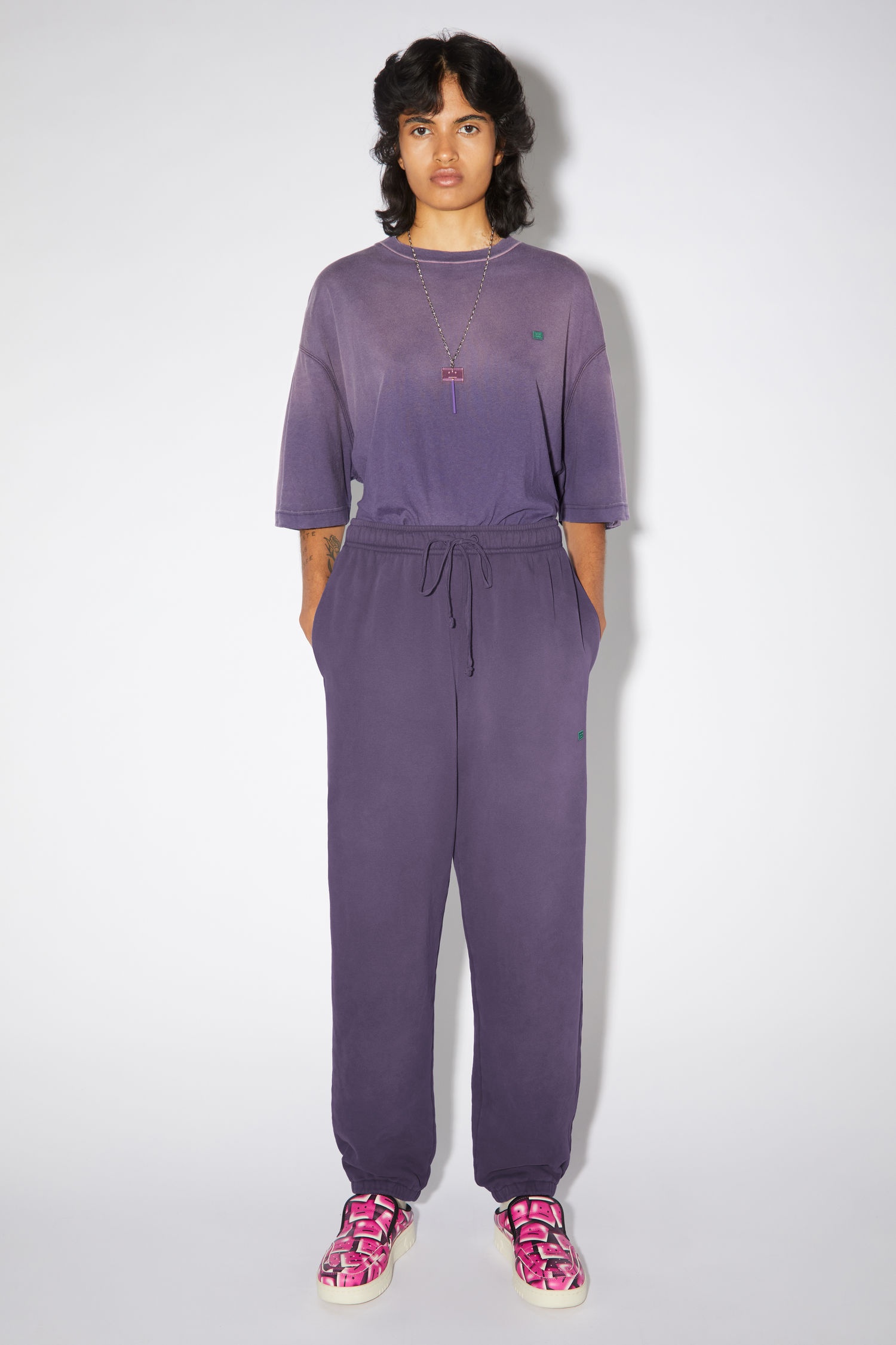 Cotton sweatpants - Purple - 2