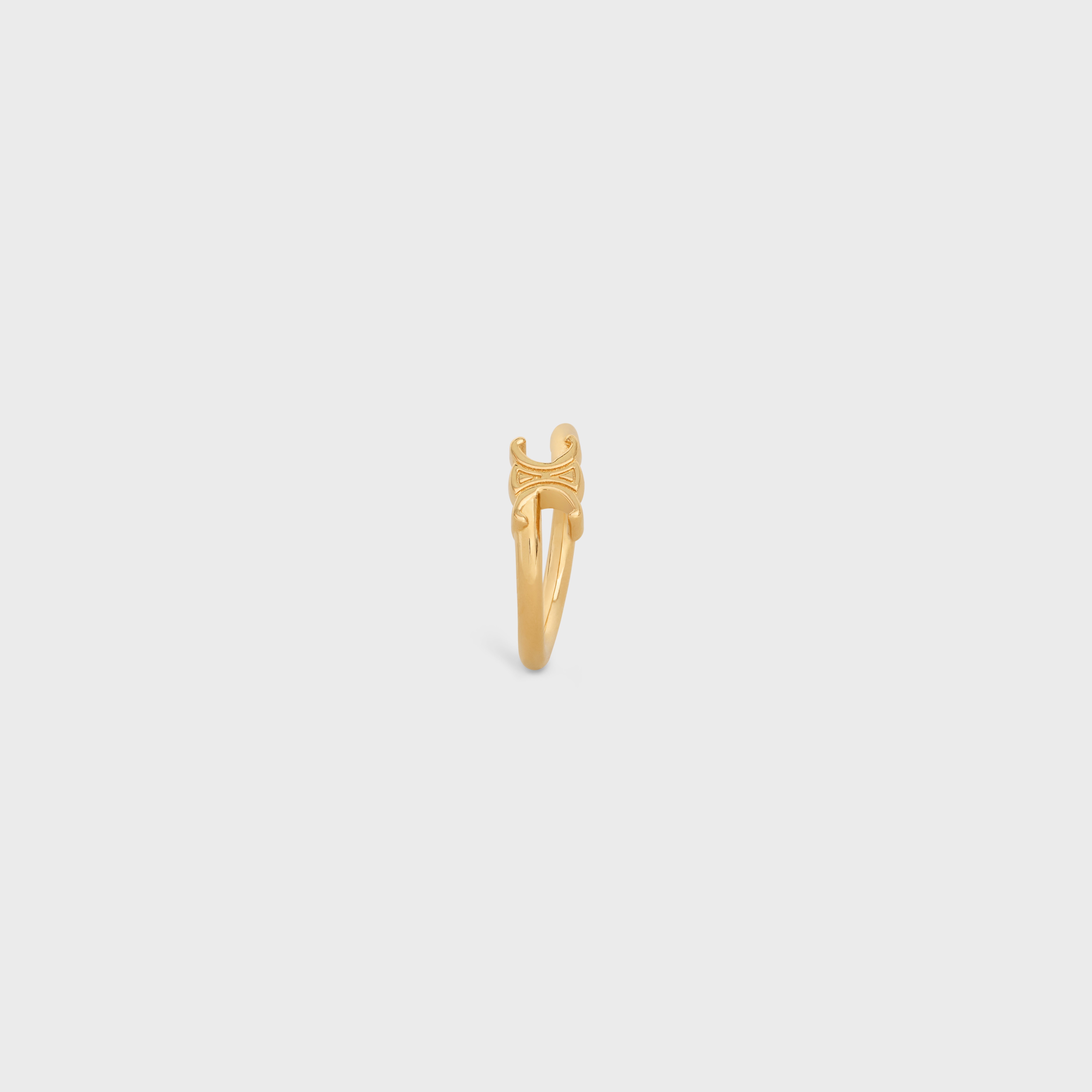 【国内発送】TRIOMPHE ASYMMETRIC RING IN BRASS CELINE Triomphe Asymmetric Ring in Brass with Gold Finish