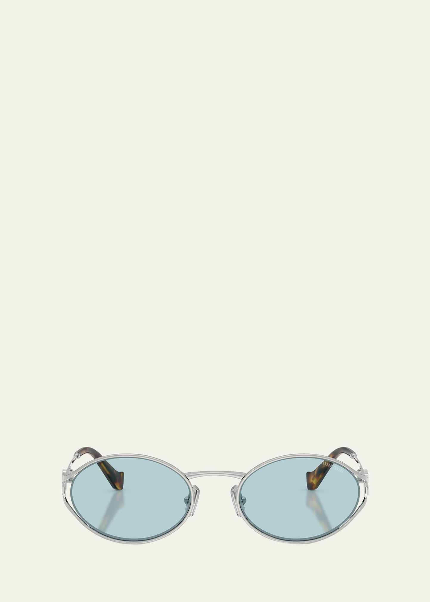 MU 52YS Metal Oval Sunglasses - 1