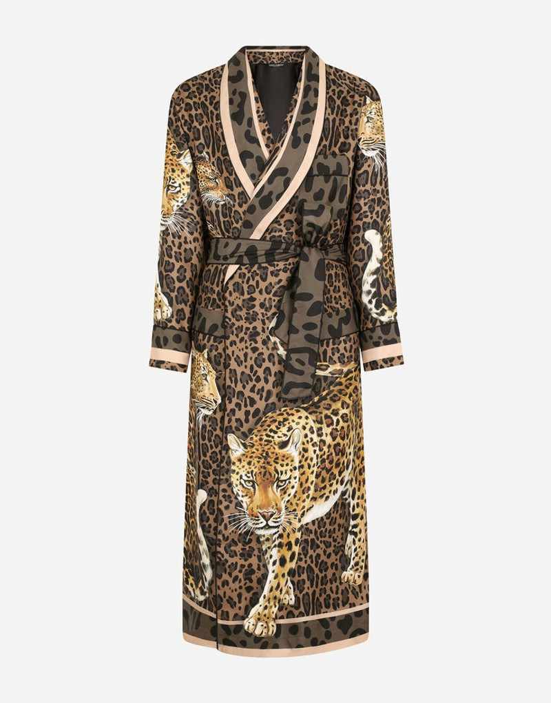 Leopard-print silk robe 3