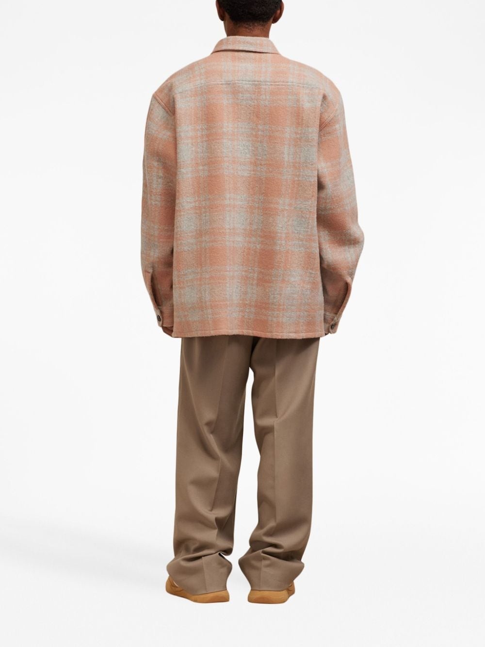 plaid wool shirt jacket - 5