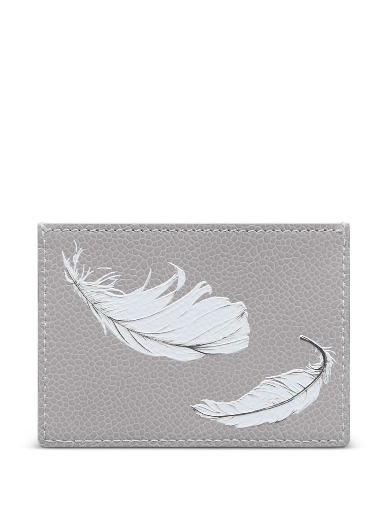 Thom Browne feather-print card holder outlook