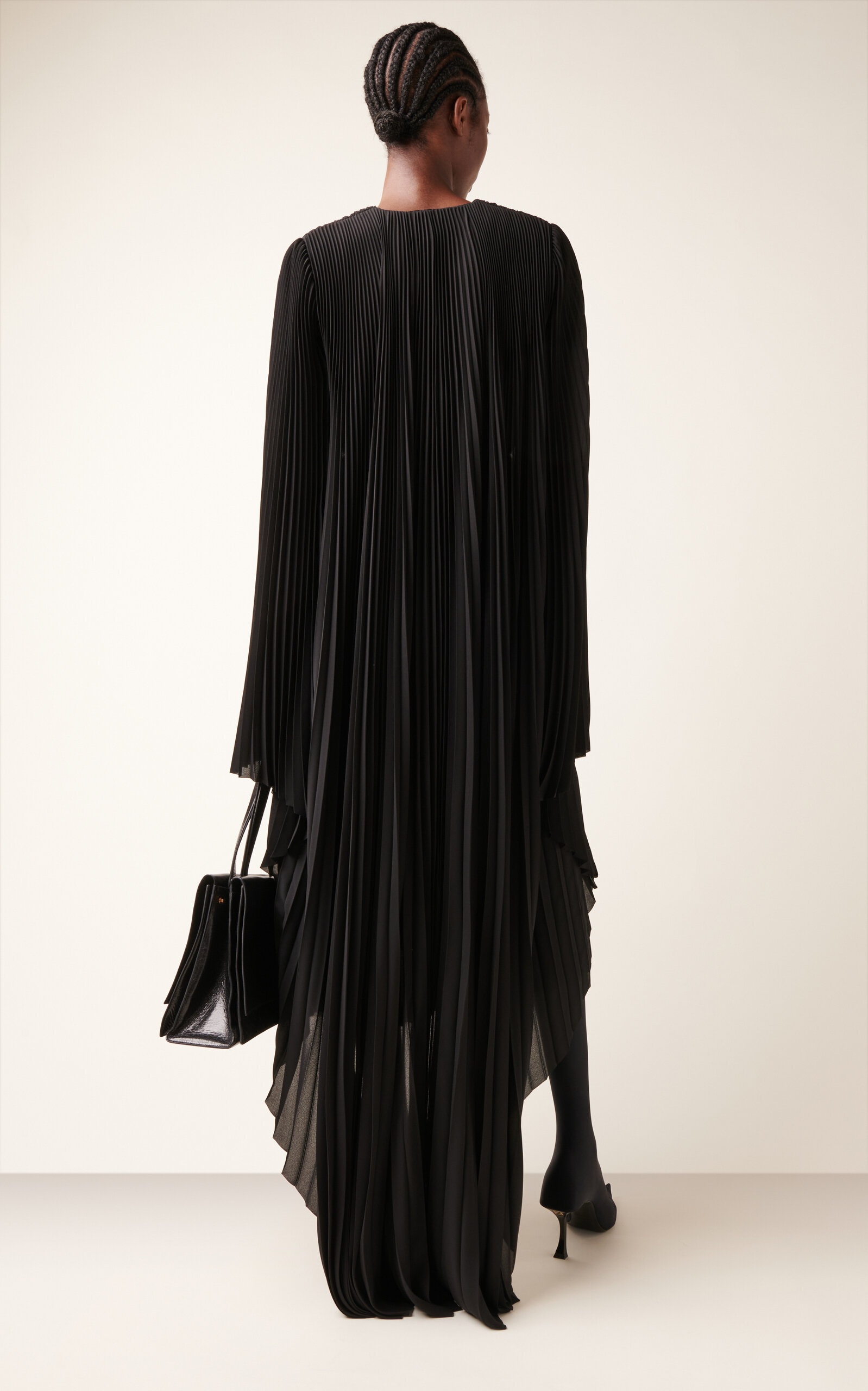 Pleated Tech-Crepe Dress black - 4