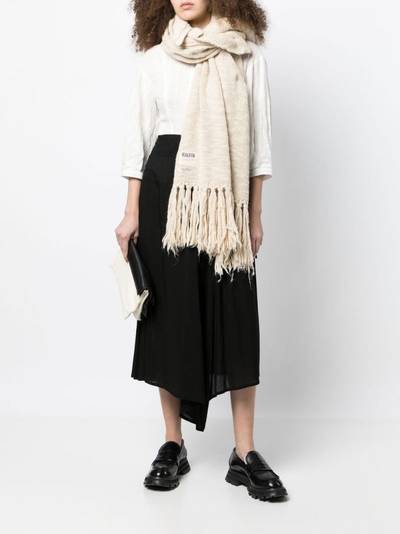 Yohji Yamamoto Plain Stitch knitted scarf outlook