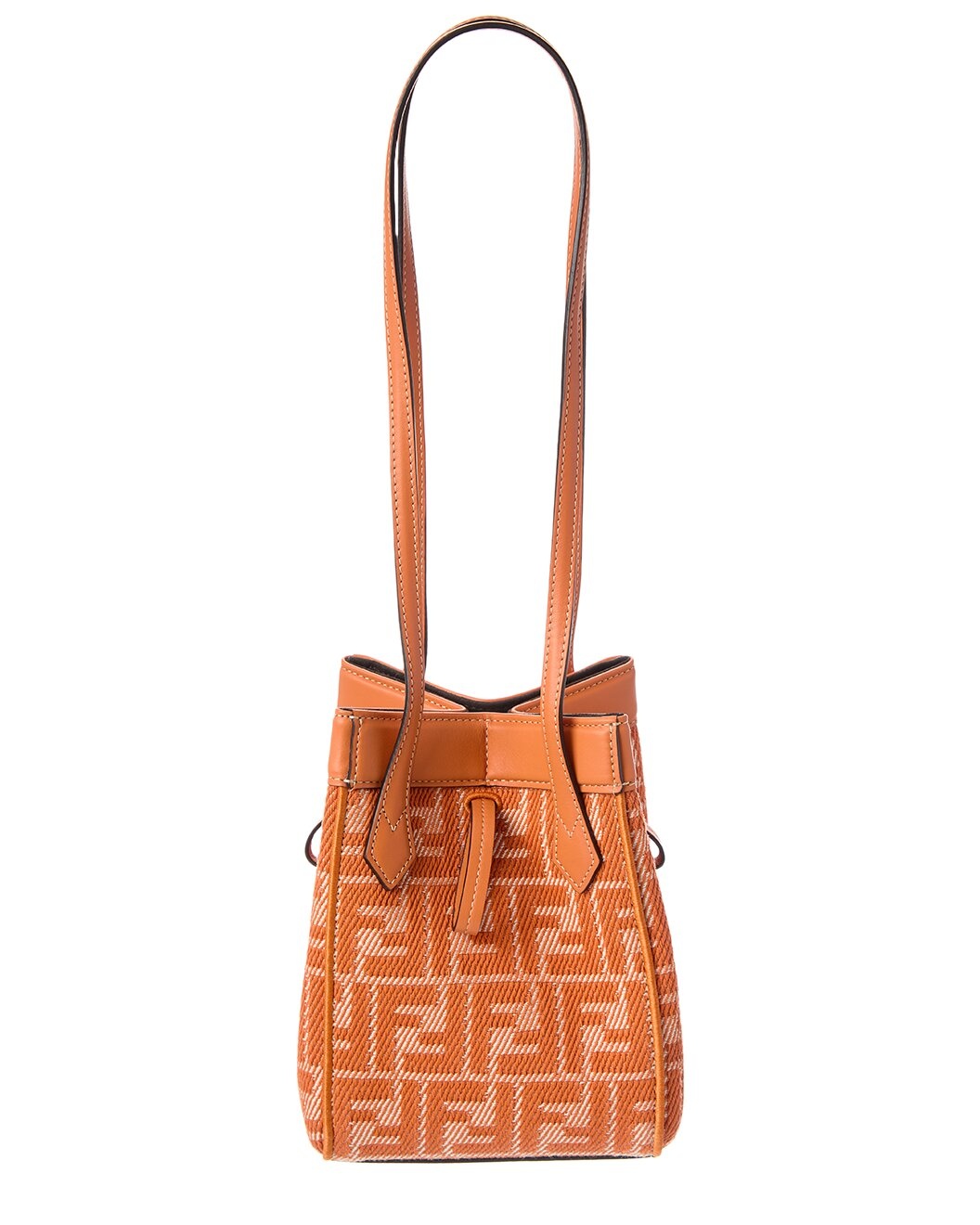FENDI Origami Mini FF Jacquard & Leather Shoulder Bag - 2