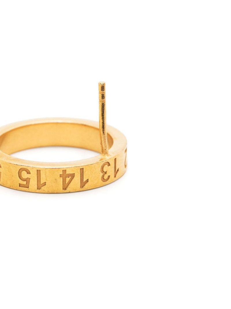 Maison Margiela Numerical Engraved Hoop Earrings outlook