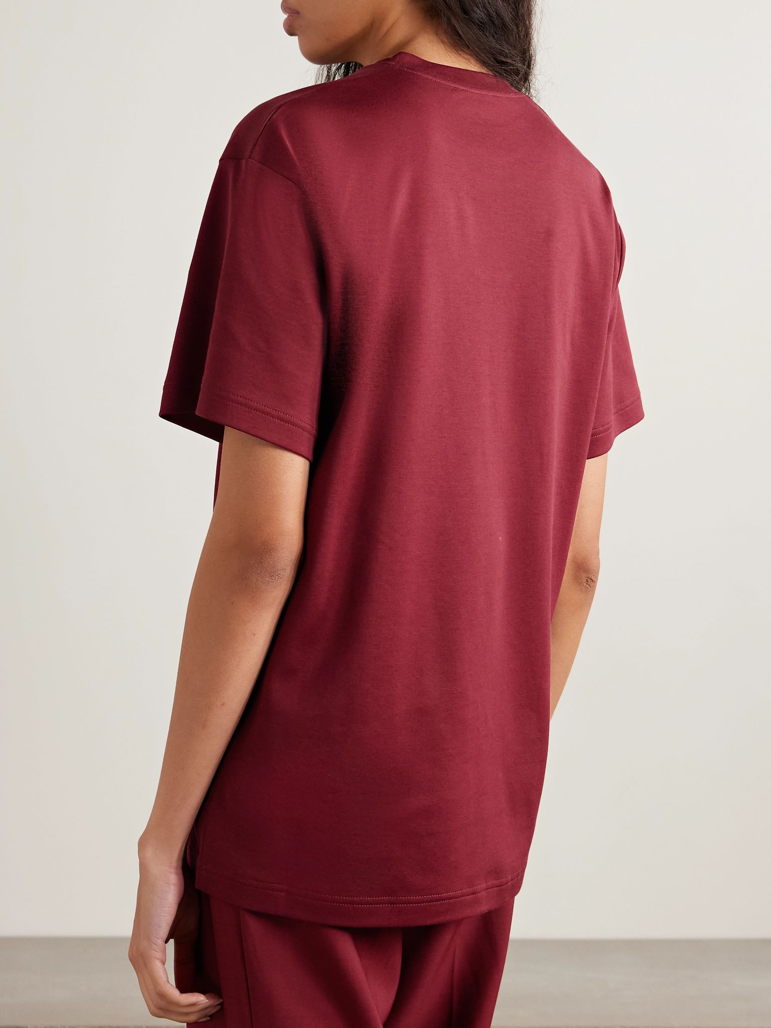 Oversized cotton-jersey T-shirt Red - 4