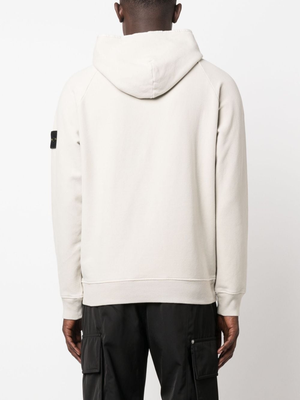 logo-patch cotton hoodie - 4