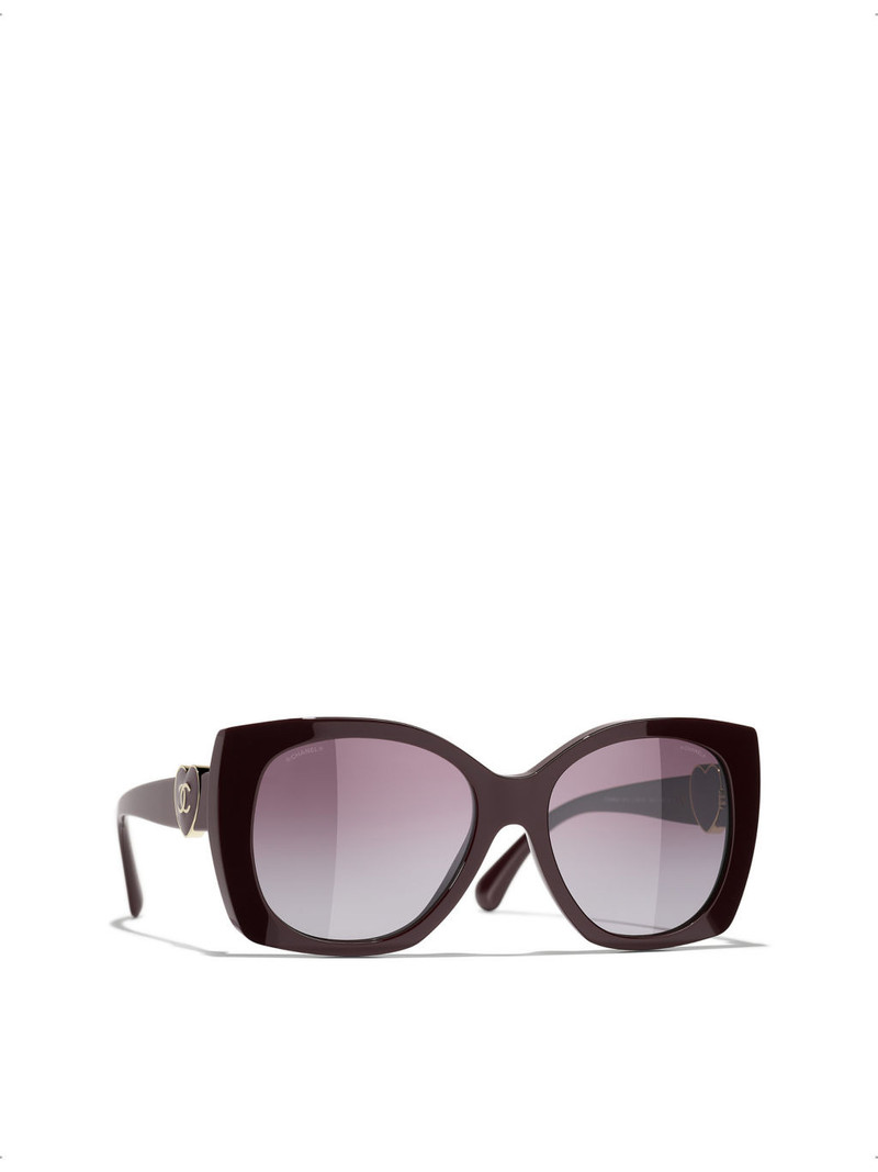 CHANEL CH5519 square-frame acetate sunglasses outlook