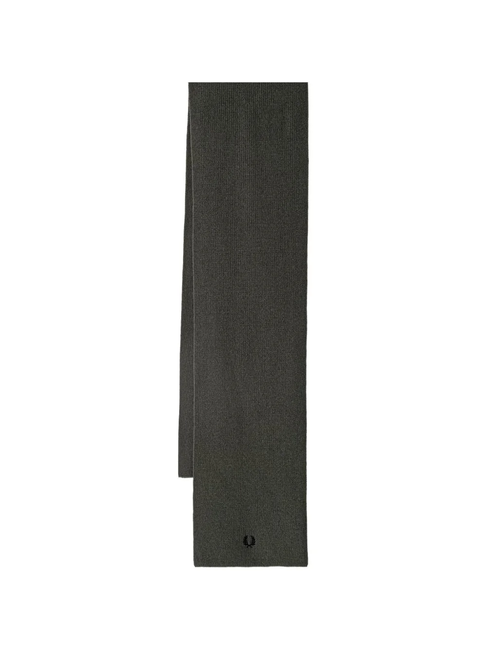 ribbed-knit logo-embroidered scarf - 1