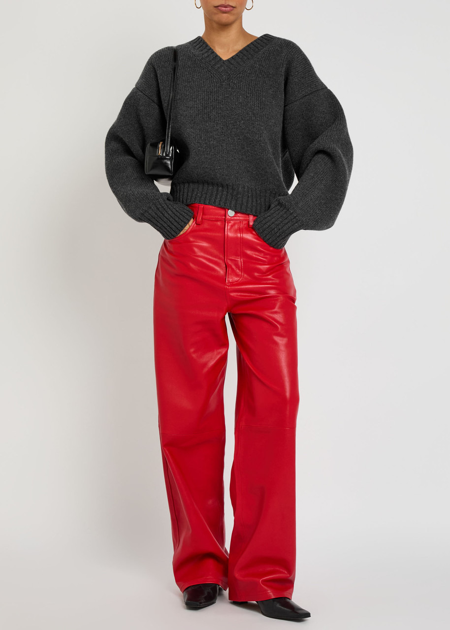 Rohe Wide-leg Leather Trousers - 4