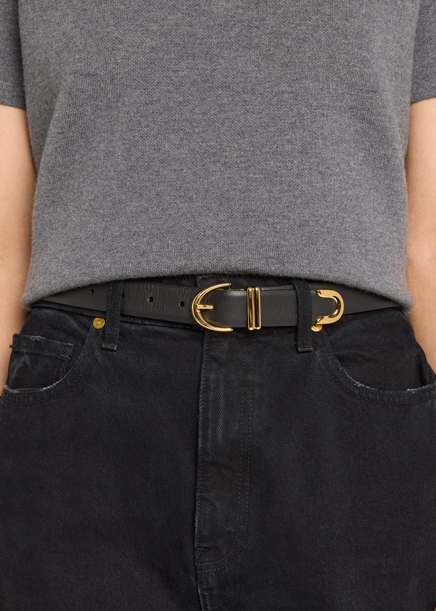 Bambi Skinny Leather Belt - 2