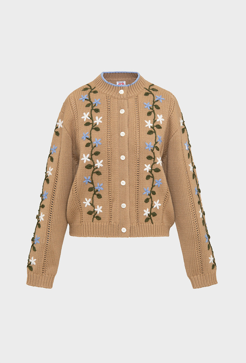 Hesper Cardigan - Camel/Multi 3