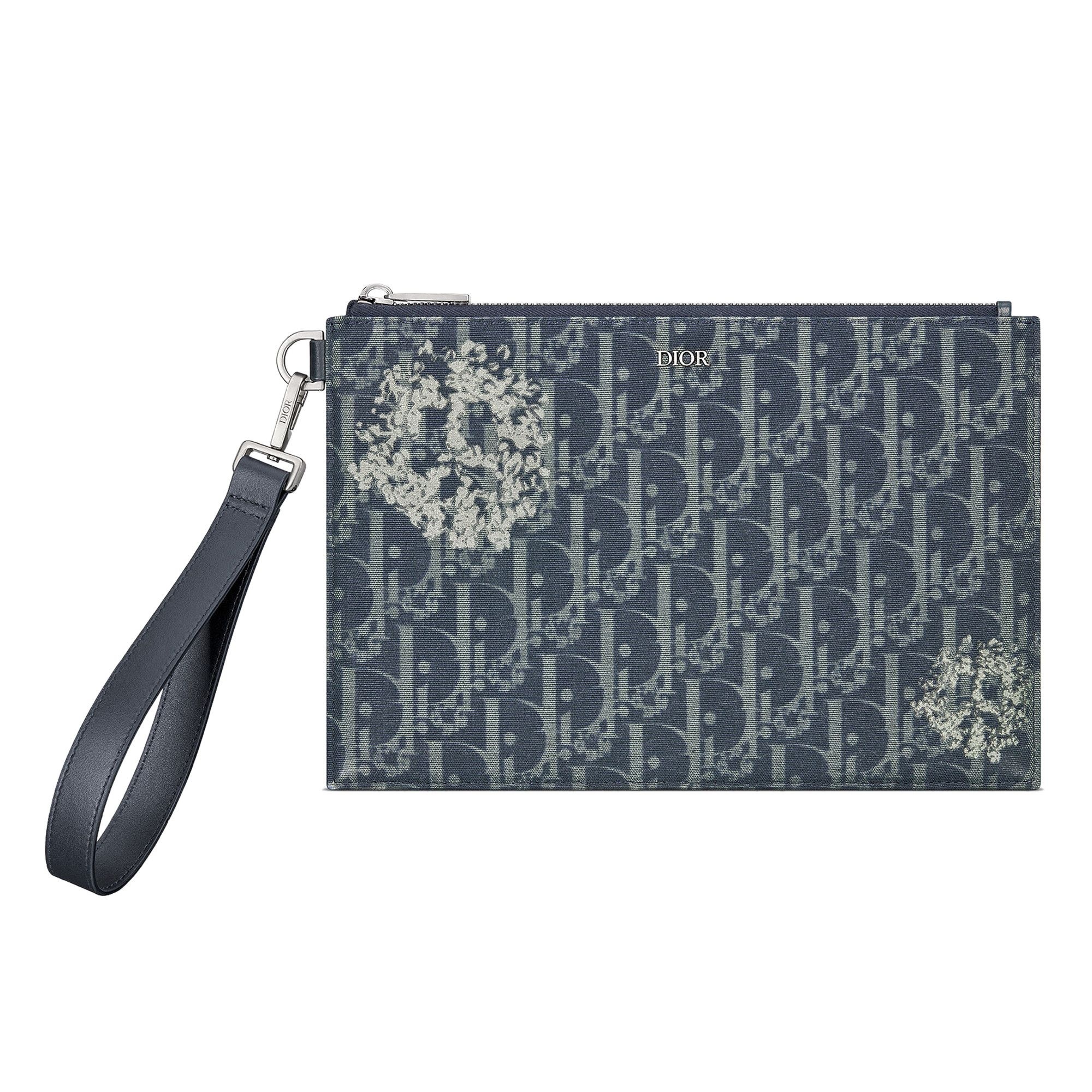 Dior x Denim Tears A5 Pouch 'Blue' - 1