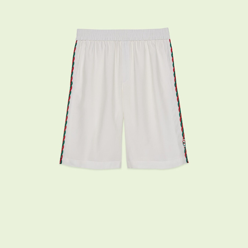 Viscose shorts with Interlocking G 1