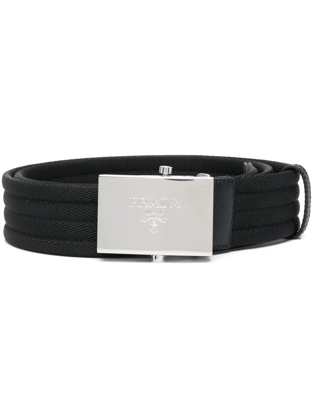 engraved-logo woven belt - 1