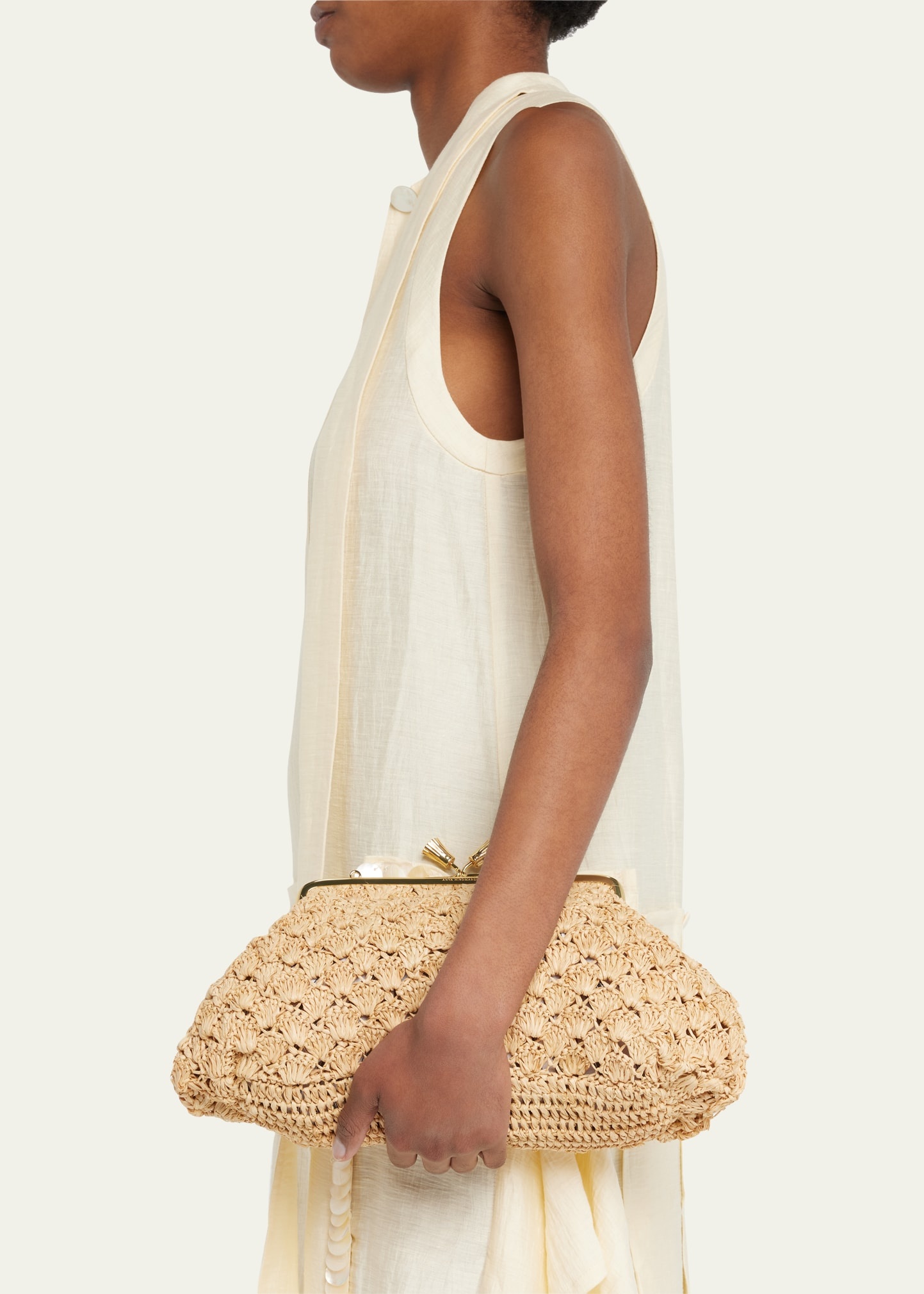 Maud Large Straw Clutch Bag - 2