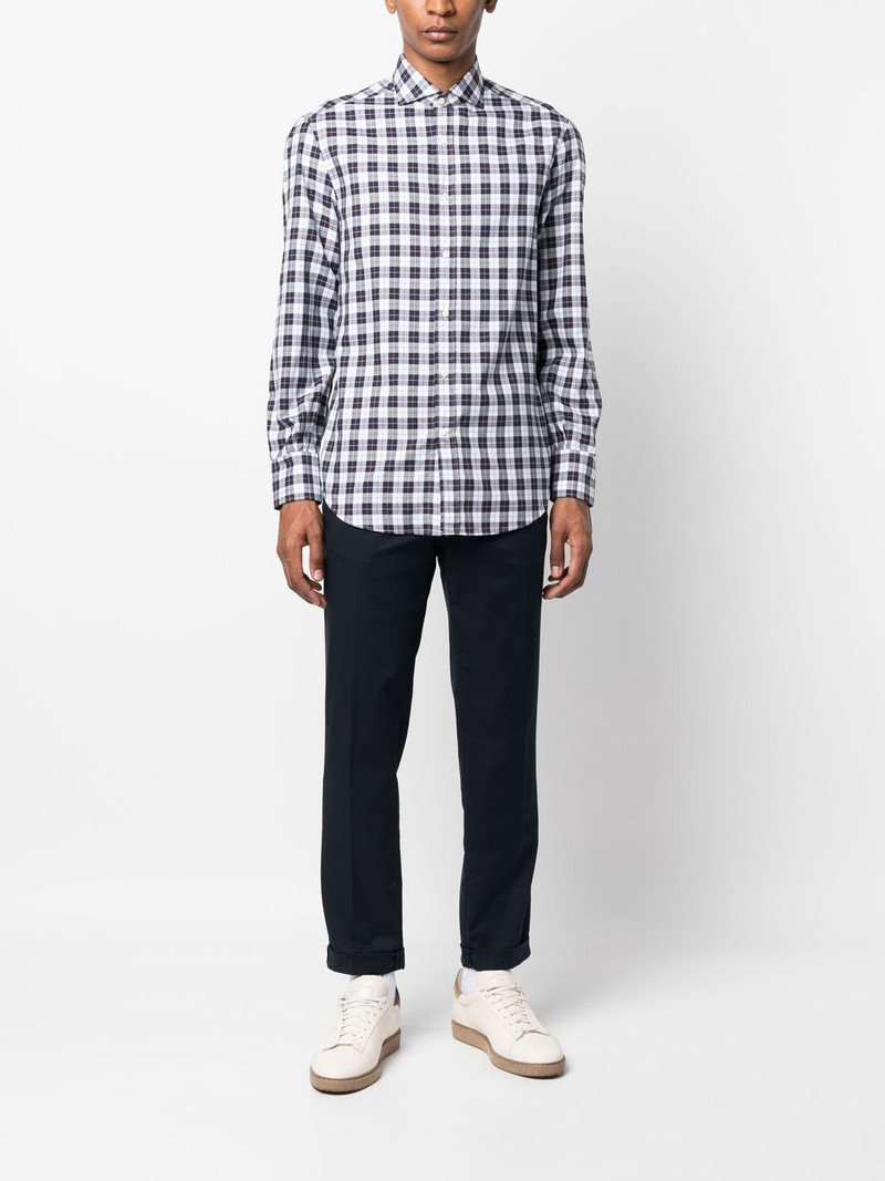 Brunello Cucinelli check-print shirt outlook