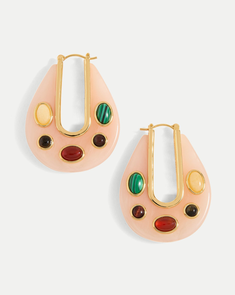 RESIN EMBELLISHED DROP HOOP 1