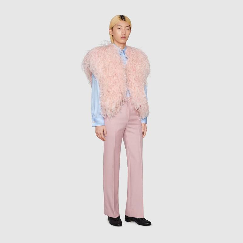 GUCCI Vest with feathers outlook