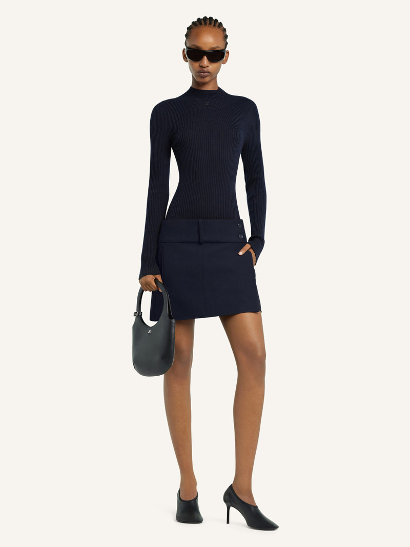 courrèges MOCKNECK LIGHT RIB SWEATER outlook