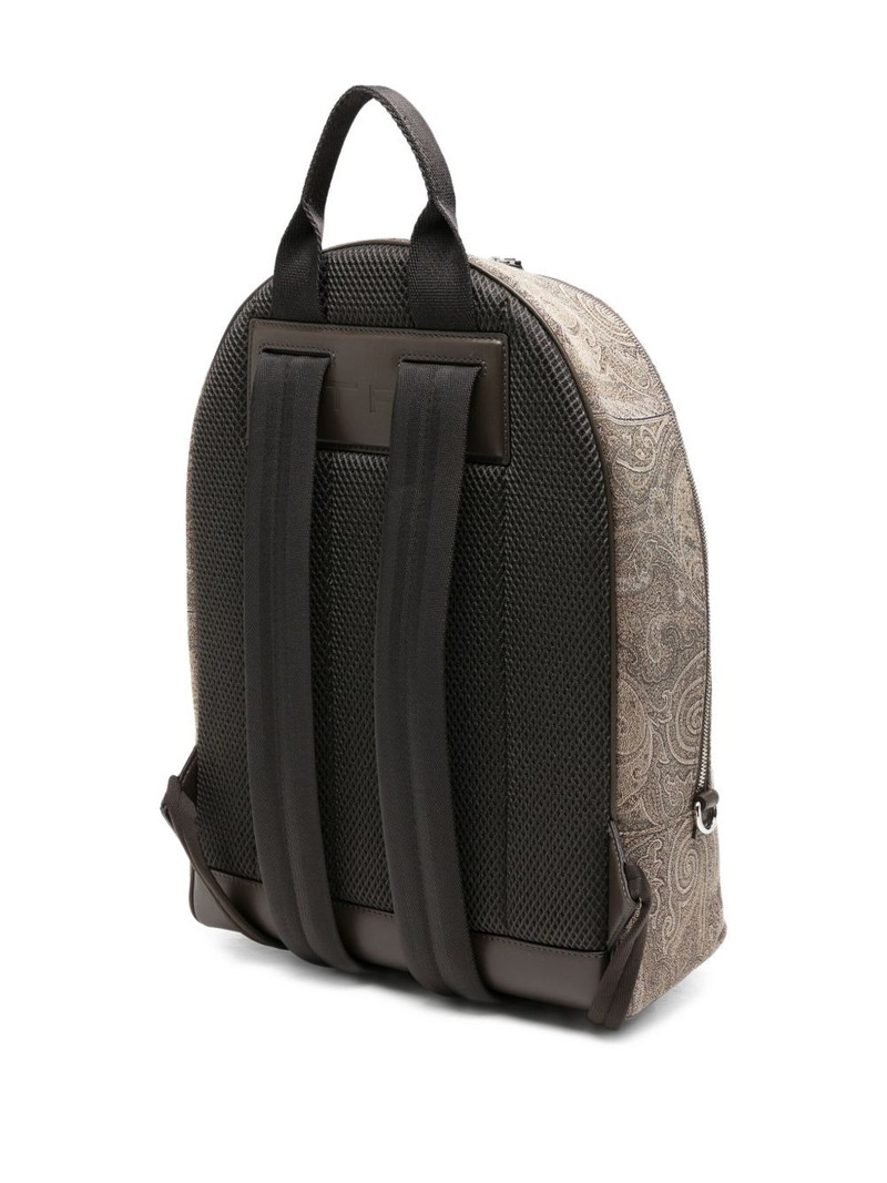 paisley-print logo-appliqué backpack 3