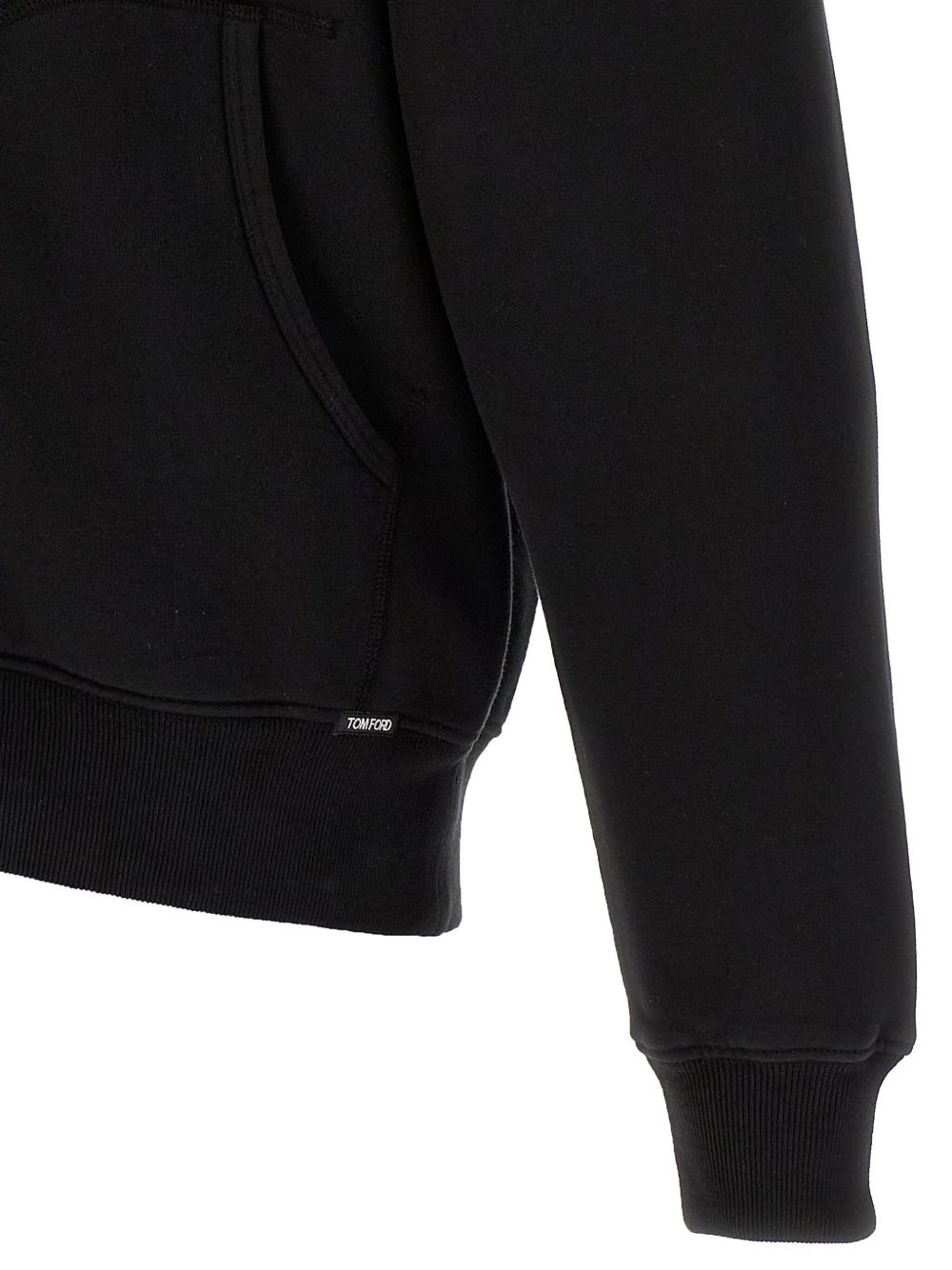 leather-detail zip-front hoodie - 4