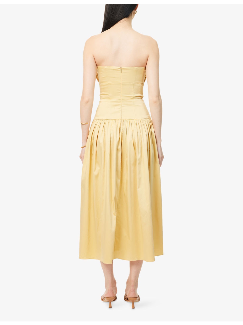 Lauryn Strapless Stretch-Cotton Midi Dress - 4