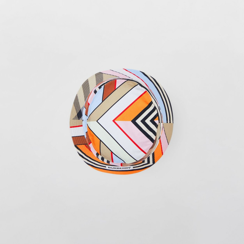 Montage Print Silk Bucket Hat 6