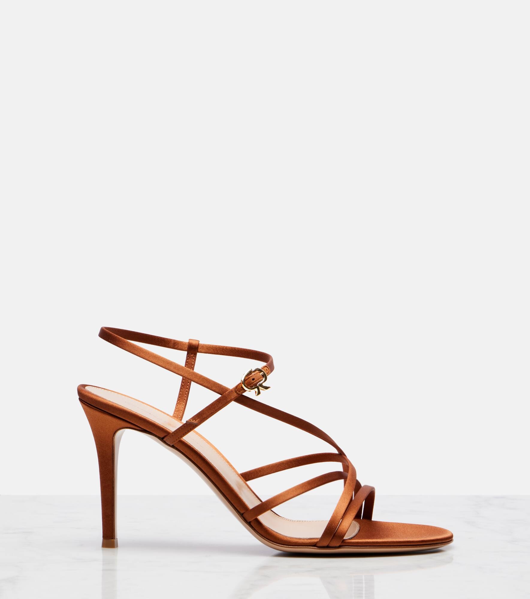 Strappy 85 satin sandals - 4
