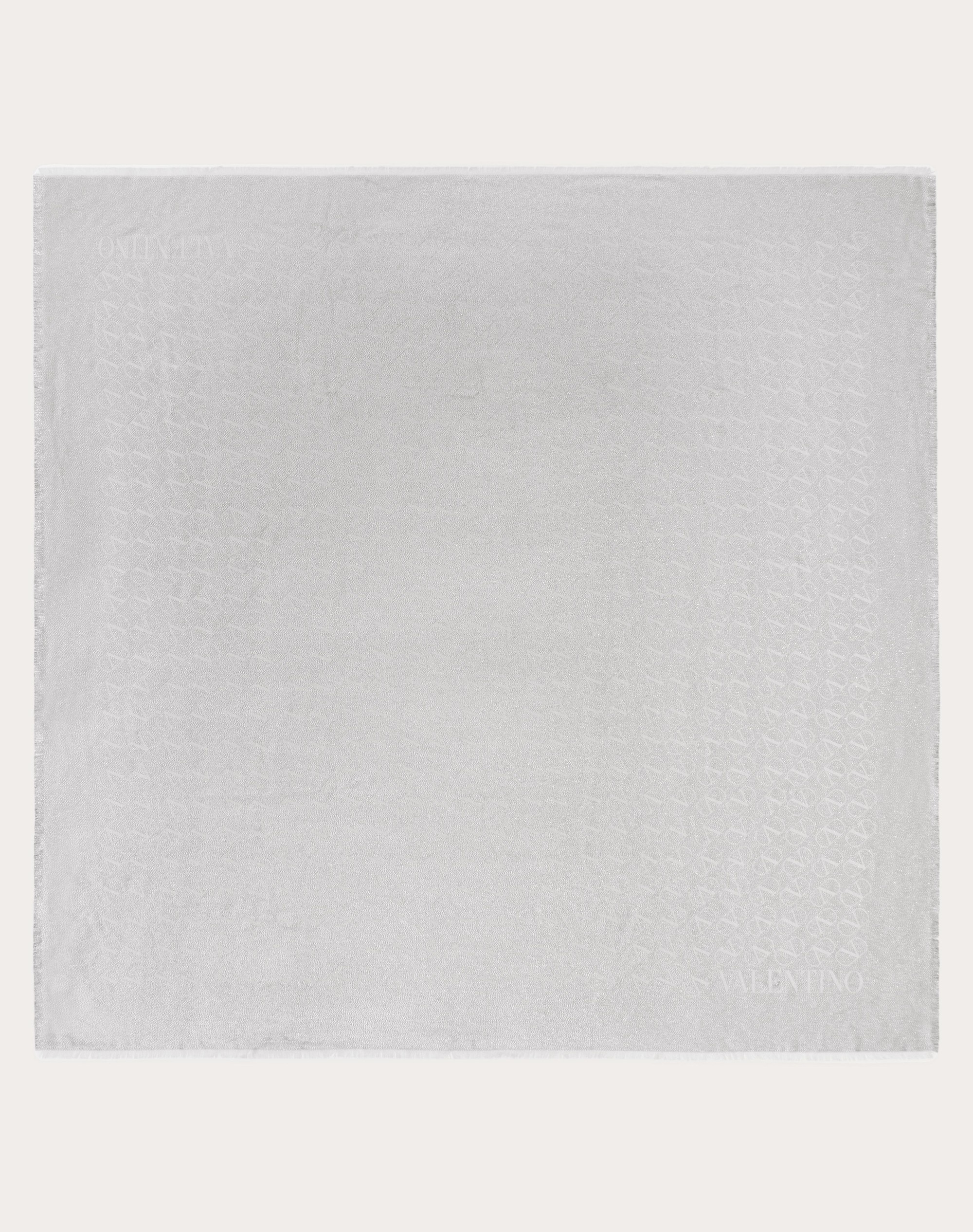 VLOGO SIGNATURE JACQUARD SHAWL IN SILK, CASHMERE AND LUREX 140X140 - 1
