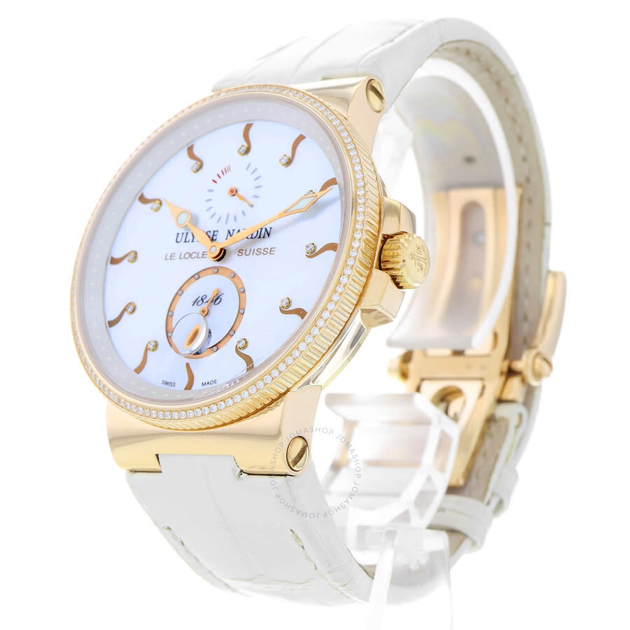 Pre-owned Ulysse Nardin Marine Chronometer Automatic Diamond Men's Watch 265-66 - 3