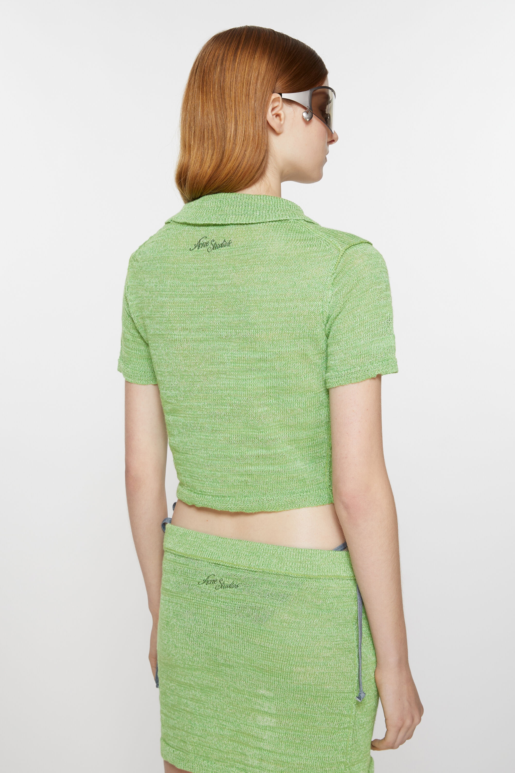 Short sleeve cardigan - Bright Green - 3