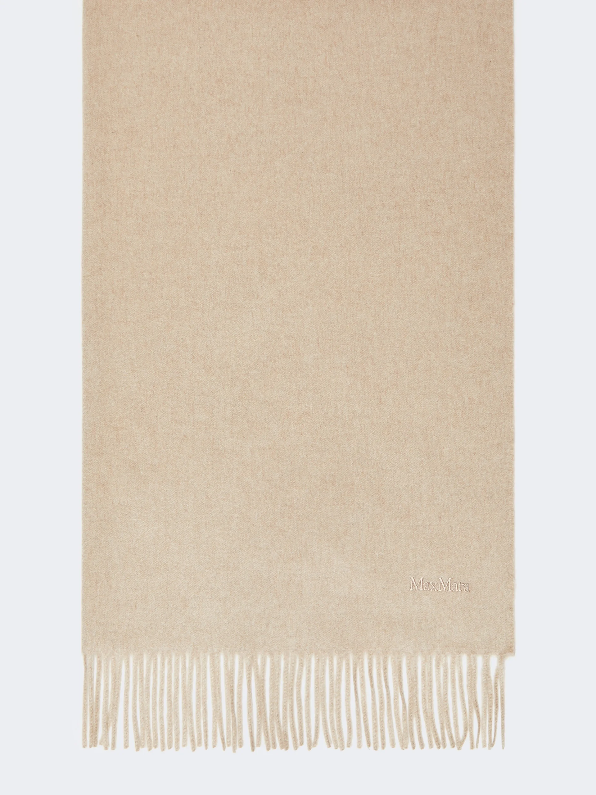 Cashmere logo stole - BEIGE - 1