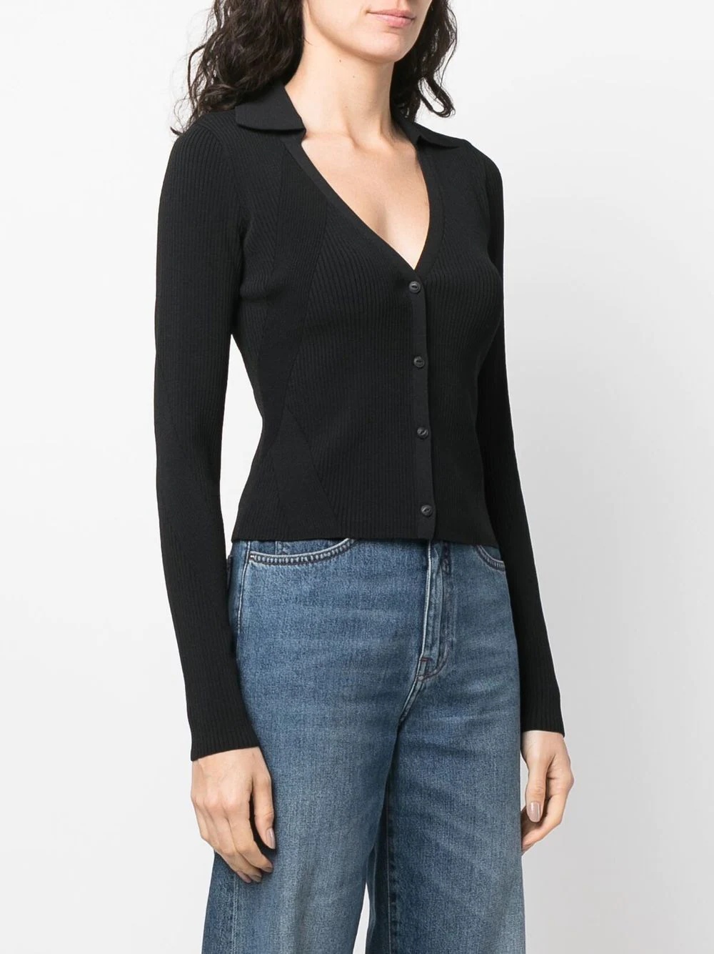 ribbed knitted cardigan - 3
